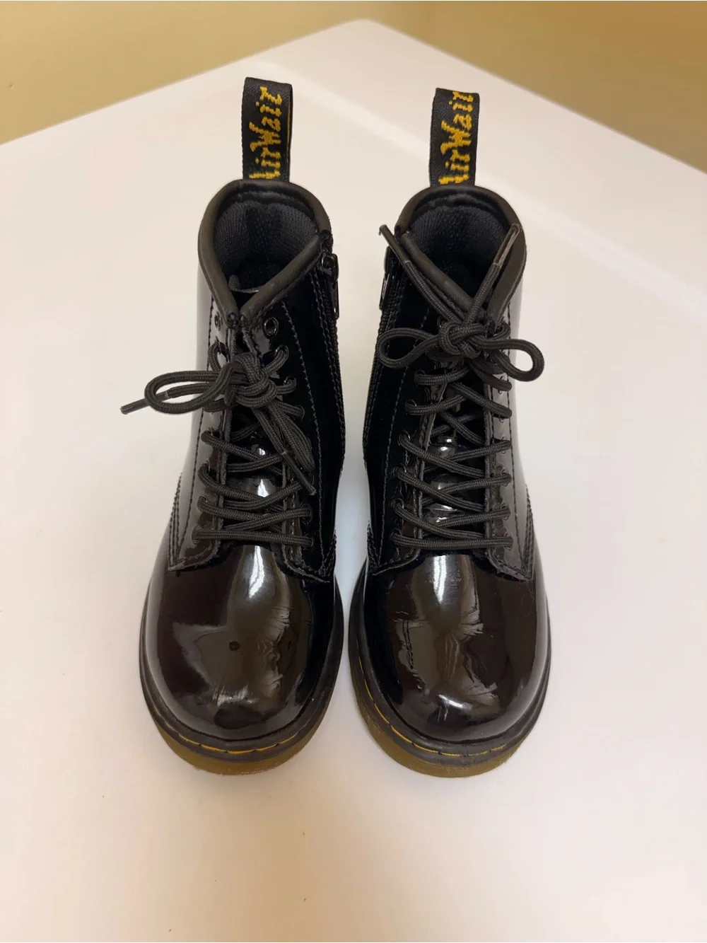 Dr. Martens Toddler 1460 PATENT LEATHER LACE UP BOOTS